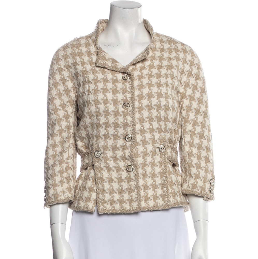 CHANEL 2008 SS Silk Blazer Size FR 42 US 10